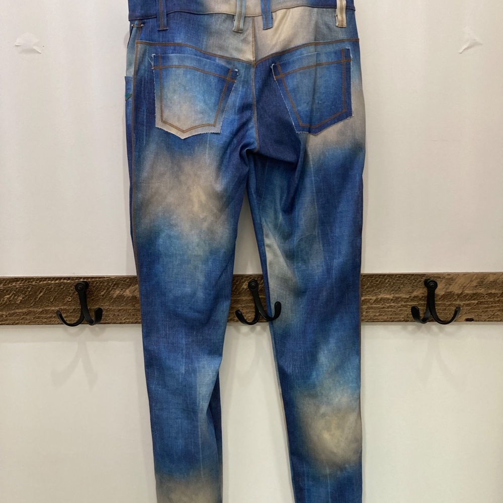 Petit Pois by Viviana G Stretch Denim Look Pant Size S,XL Patches Festival - Picture 9 of 15